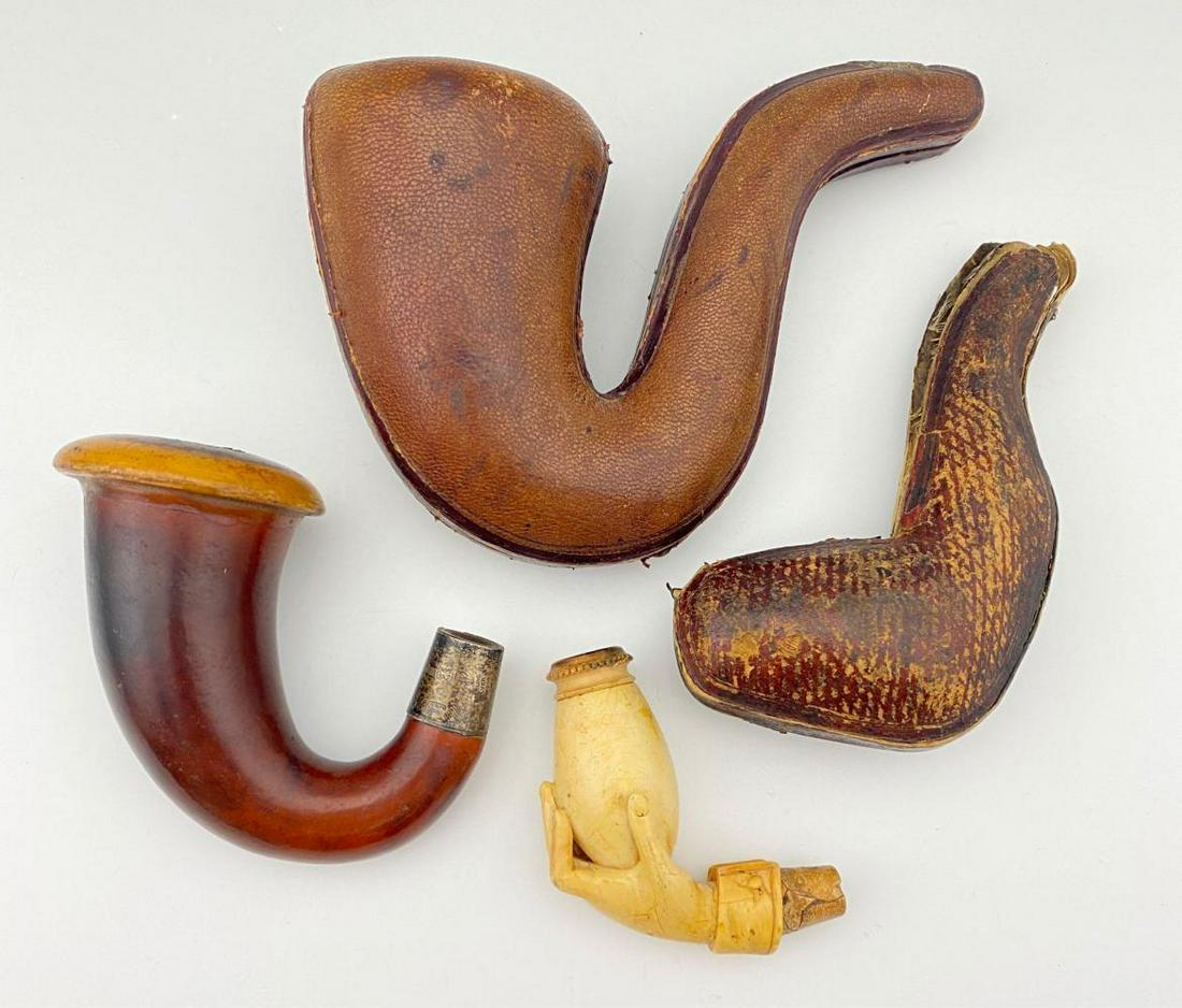 Two Antique Tobacco Pipes, One Sterling and Briar, the (1 of 9)