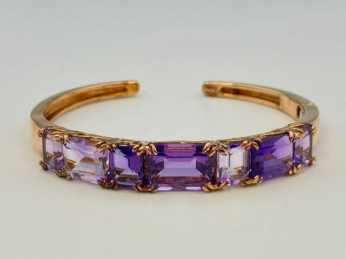 Sterling Silver & Amethyst Bracelet (1 of 6)