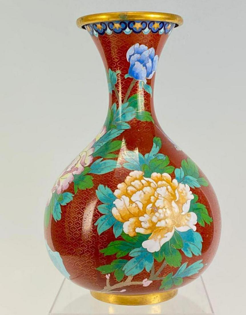 Chinese Floral Cloisonne Vase (1 of 10)