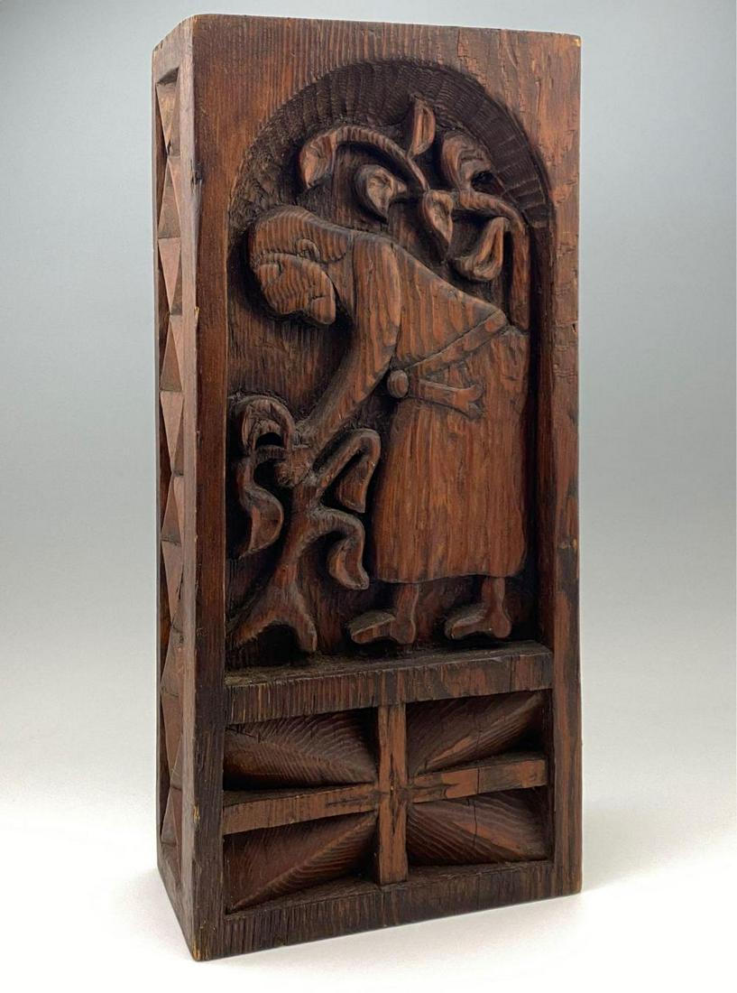 Carved Wooden Folk Art Plaque, Probably Central (1 of 10)