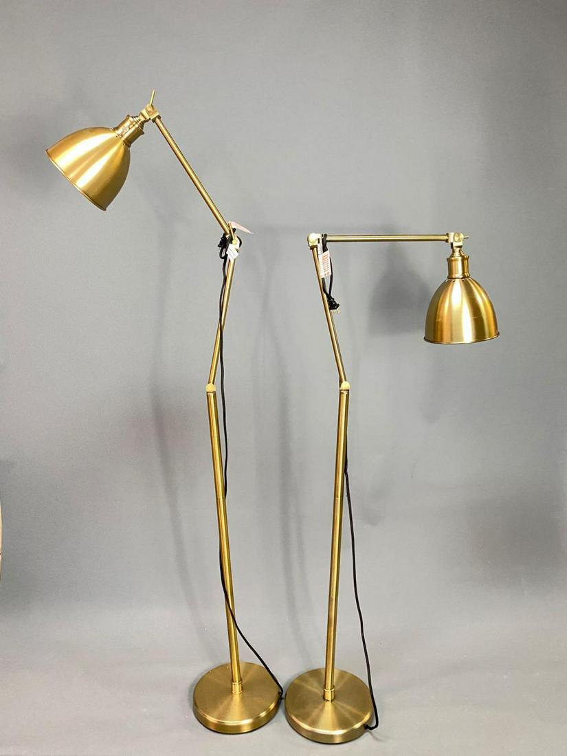Lot of Two Restoration Hardware Style Brass Floor Lamps (1 of 11)