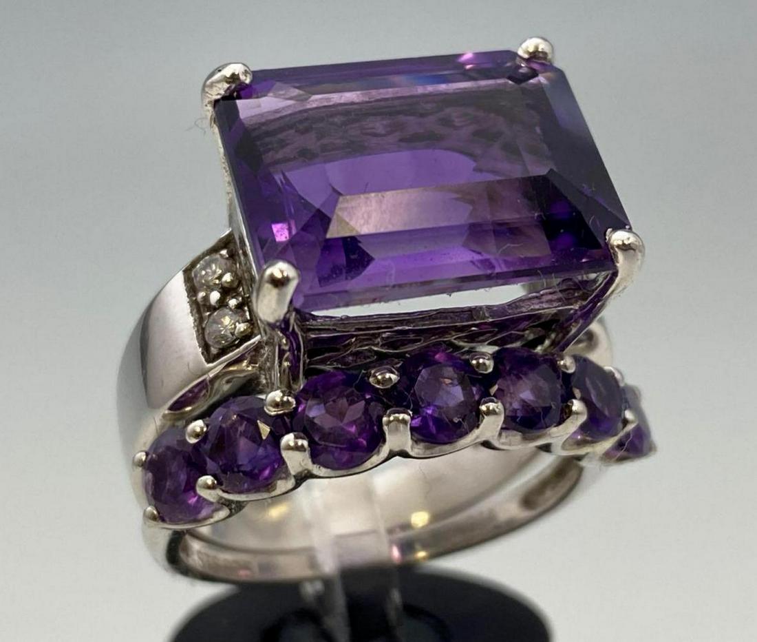 2 Sterling Silver Amethyst Rings (1 of 7)
