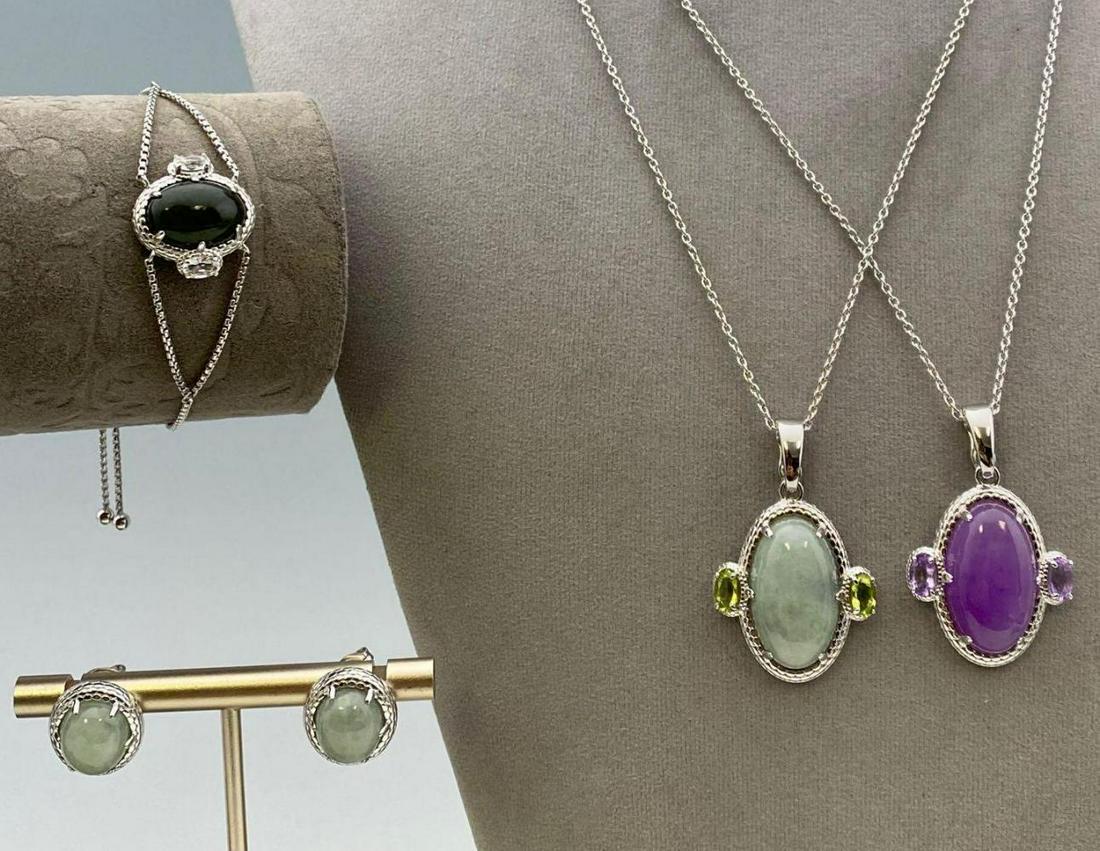 5 Piece Sterling Silver & Semi Precious Stones Lot (1 of 8)