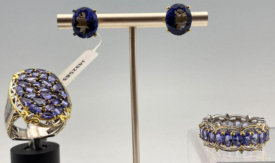 Sterling Silver Palladium Alloy Tanzanite Rings & (1 of 9)