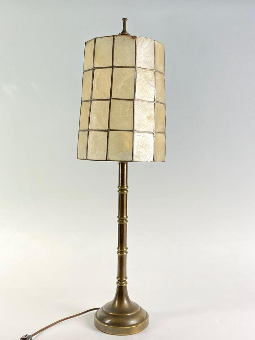 Vintage Puka Shell Lamp With Shade