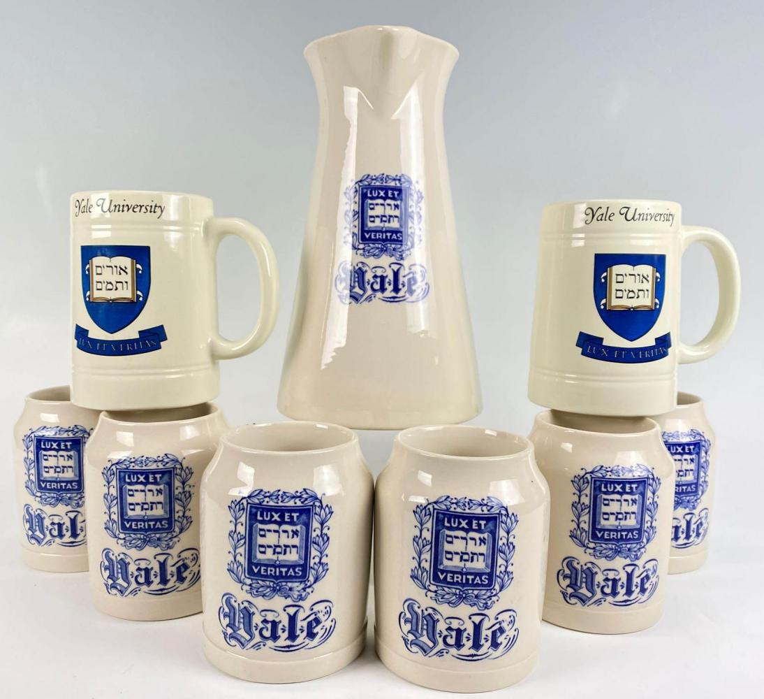 Lot of Older Yale Mugs, steins, and a Pitcher (1 of 9)