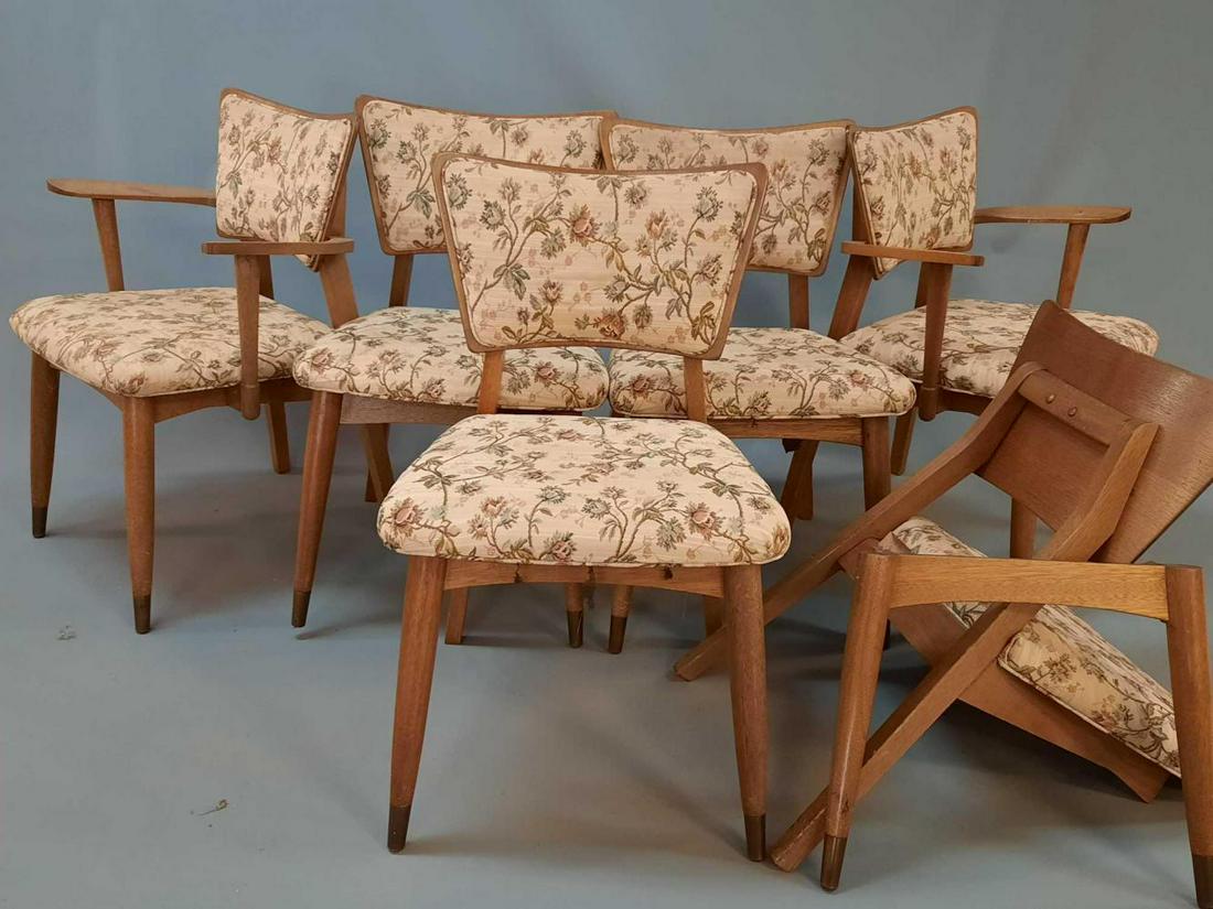Set of American Mid Century Modern Dining Chairs, (1 of 12)