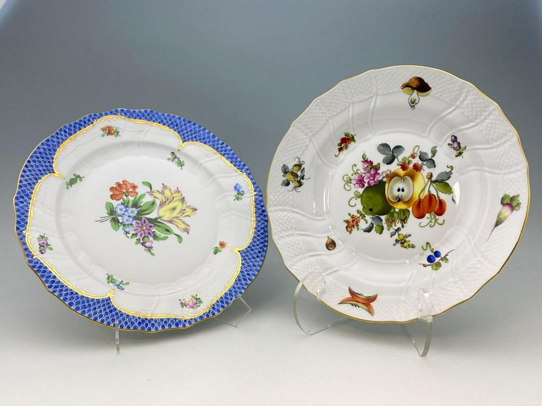 Lot of Two Herend Porcelain Plates (1 of 12)