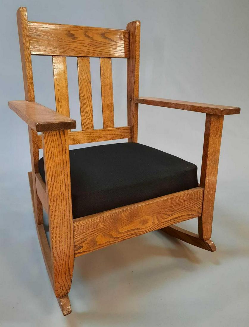 Arts and Crafts Mission Stickley Style Rocking Chair (1 of 7)