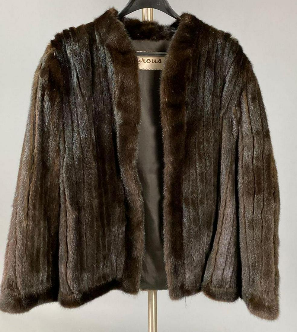Dark Brown Mink Fur Coat (1 of 8)