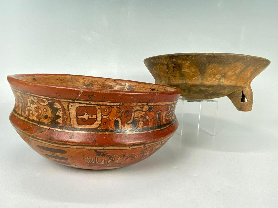 Two Mayan Polychrome Ceramic Bowls, includes a Late (1 of 20)