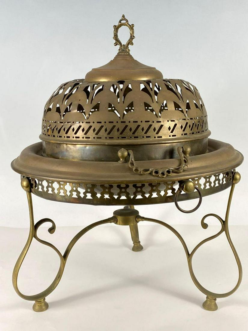 Pierced Brass Arabic Styled Brazier, Probably Turkish (1 of 11)