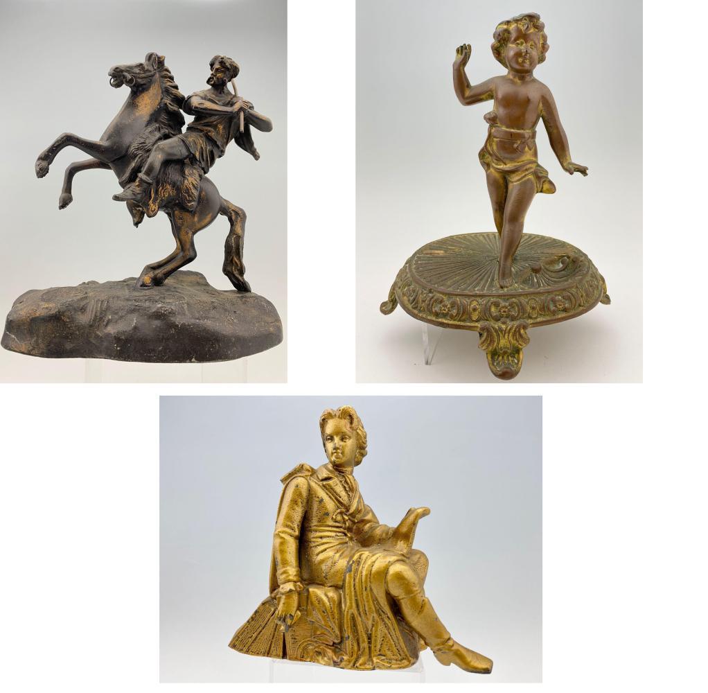 Lot of Three European School Gilt Metal Sculptures (1 of 19)