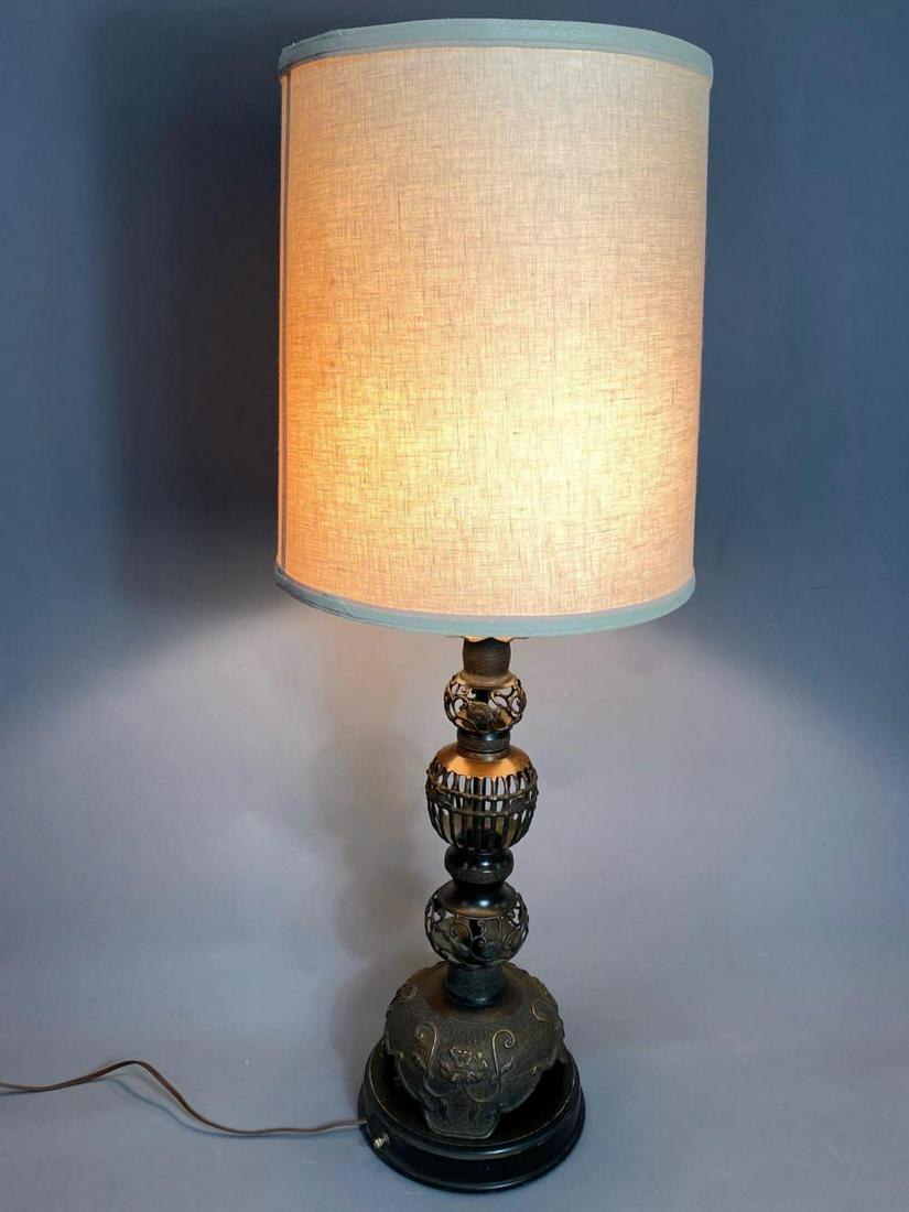 Japanese Bronze Table Lamp (1 of 12)