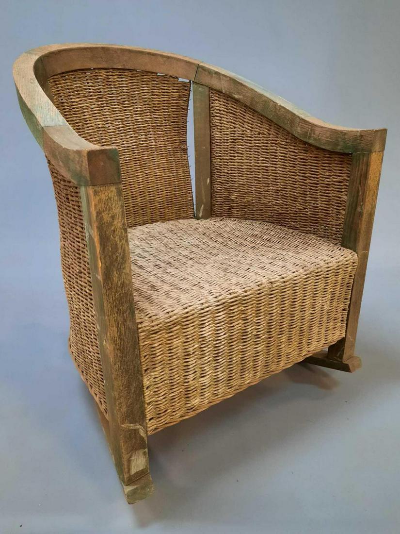 Ford and Johnson Arts and Crafts Wicker Rocking Chair (1 of 12)