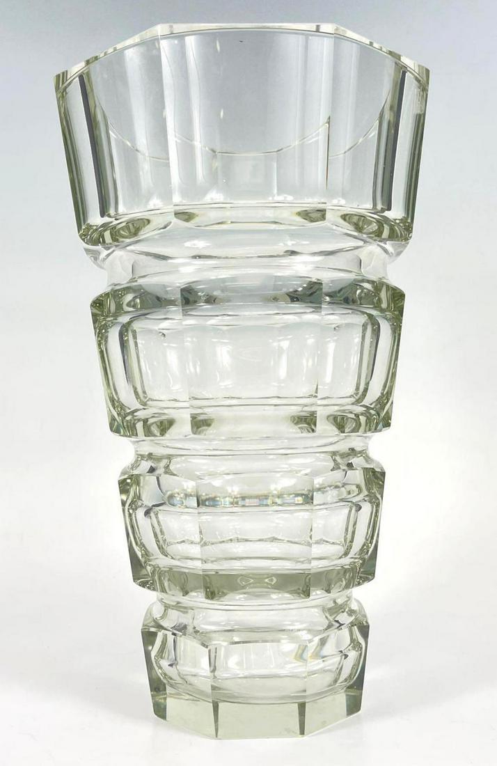 Modernist Baccarat Cut Crystal Vase (1 of 6)