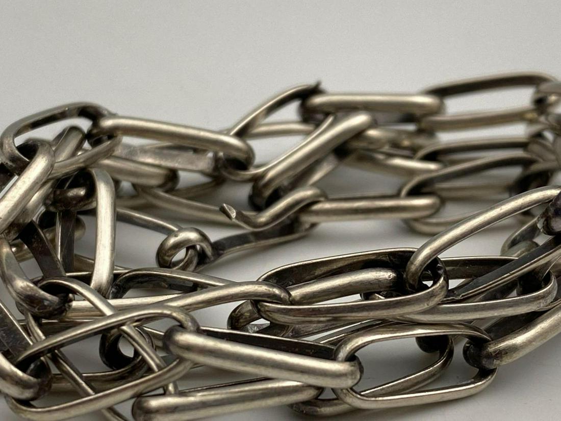 Navajo Handmade Sterling Silver Large Link Chain, 22.9g (1 of 5)