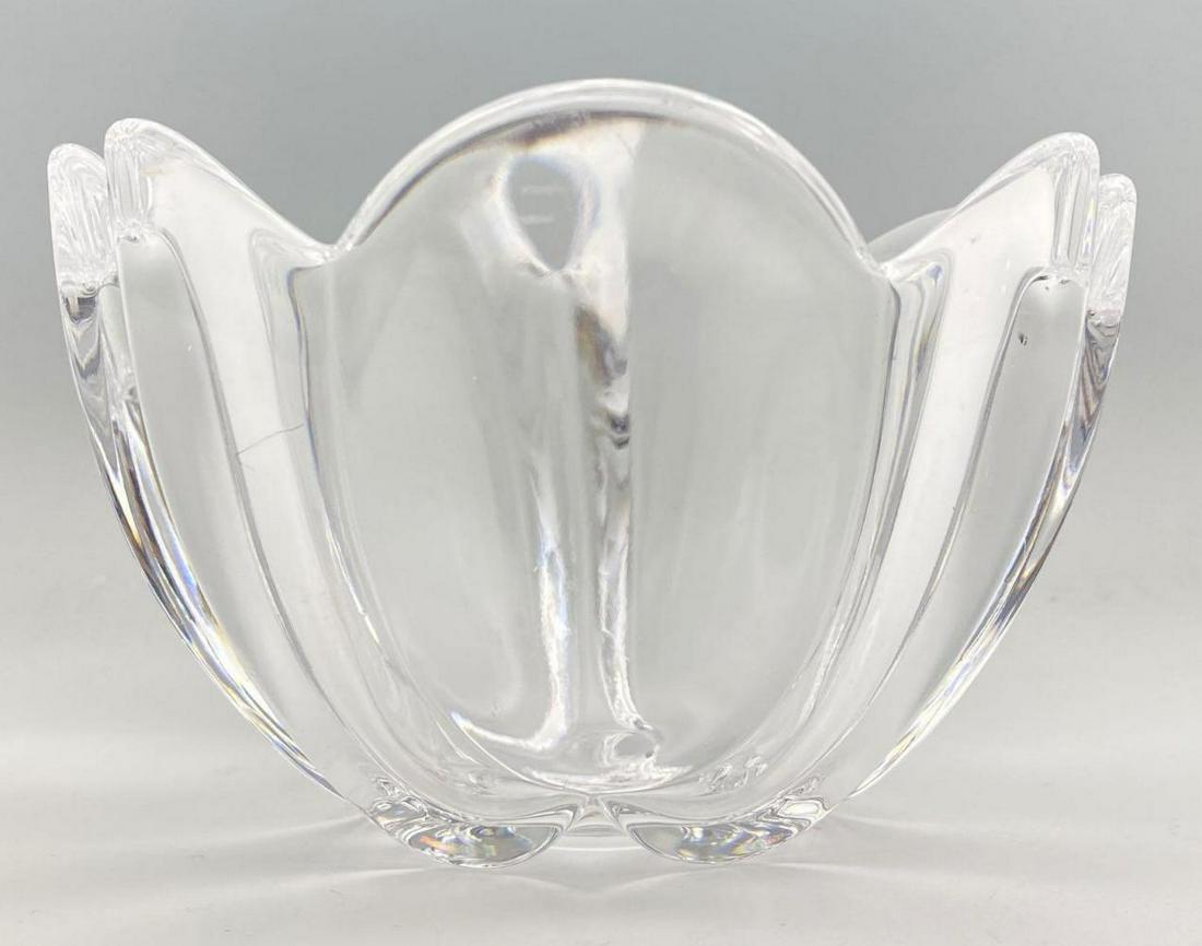 Vintage Orrefors Crystal Bowl: Orrefors Crystal Bowl, signed, approximately 4.125 x 6.375 inches