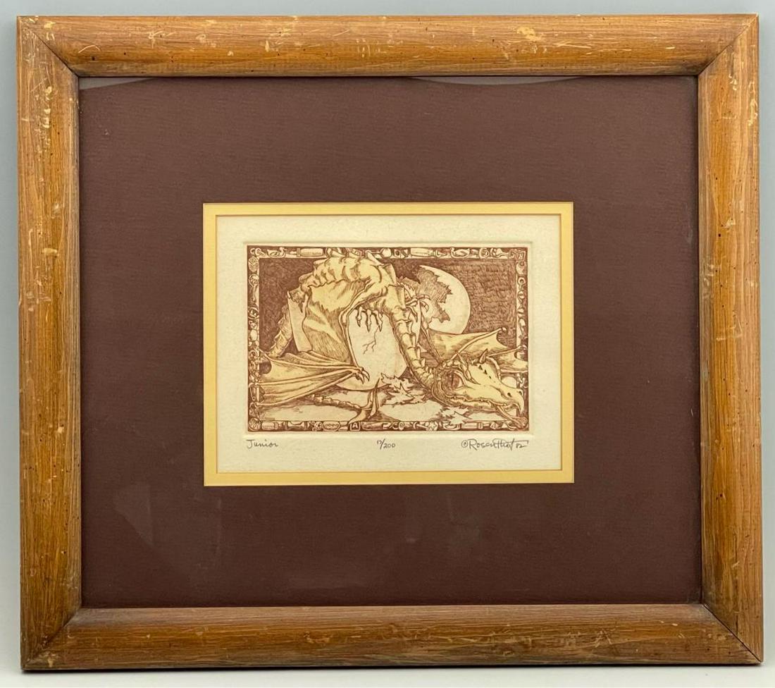 Robert Rosenthal, Junior, Portrait of a Dragon, Etching (1 of 6)