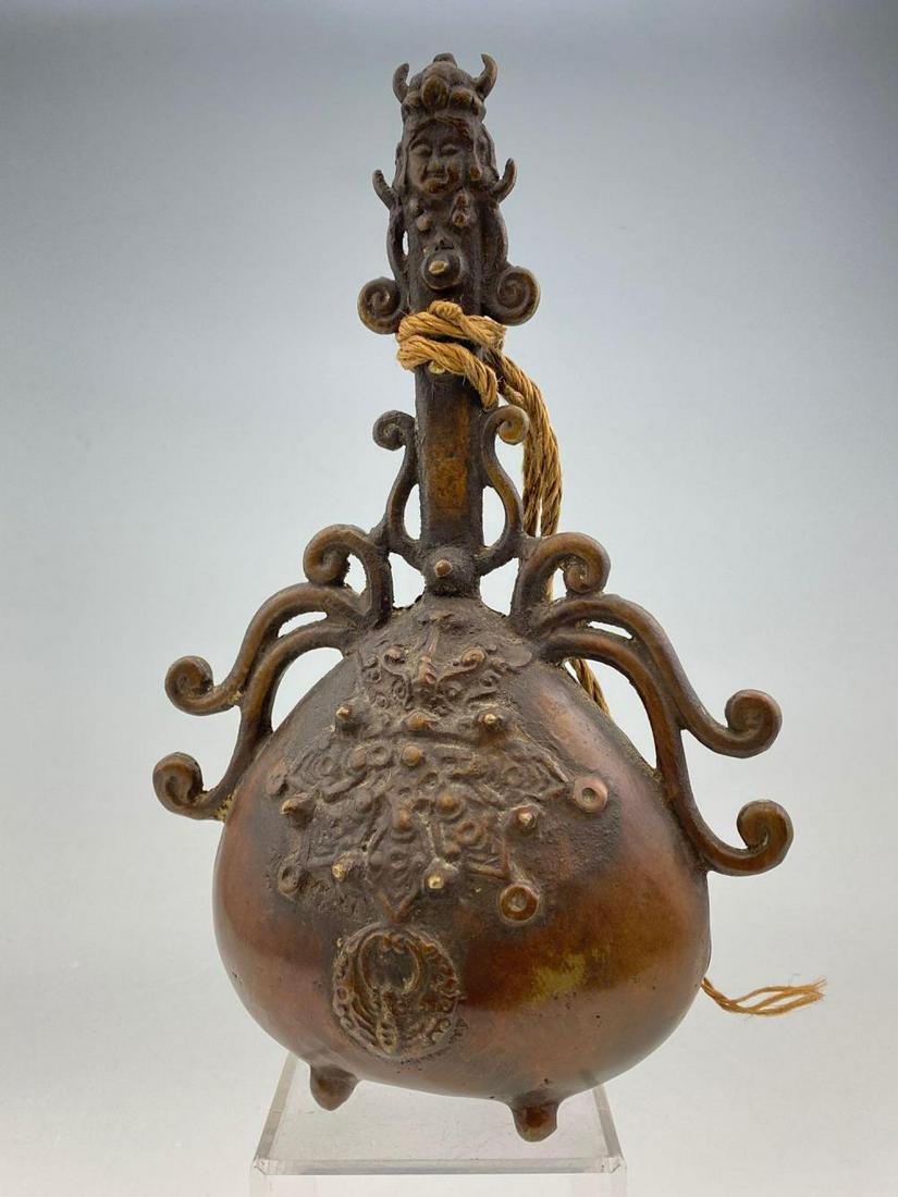 Buddhist Bronze Tripod Bell, Chinese or Sino-Tibetan (1 of 8)