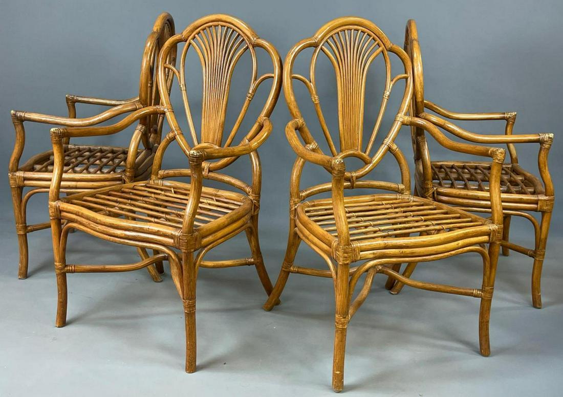 Set of 4 Fine Balloon Back Rattan Armchairs (1 of 15)