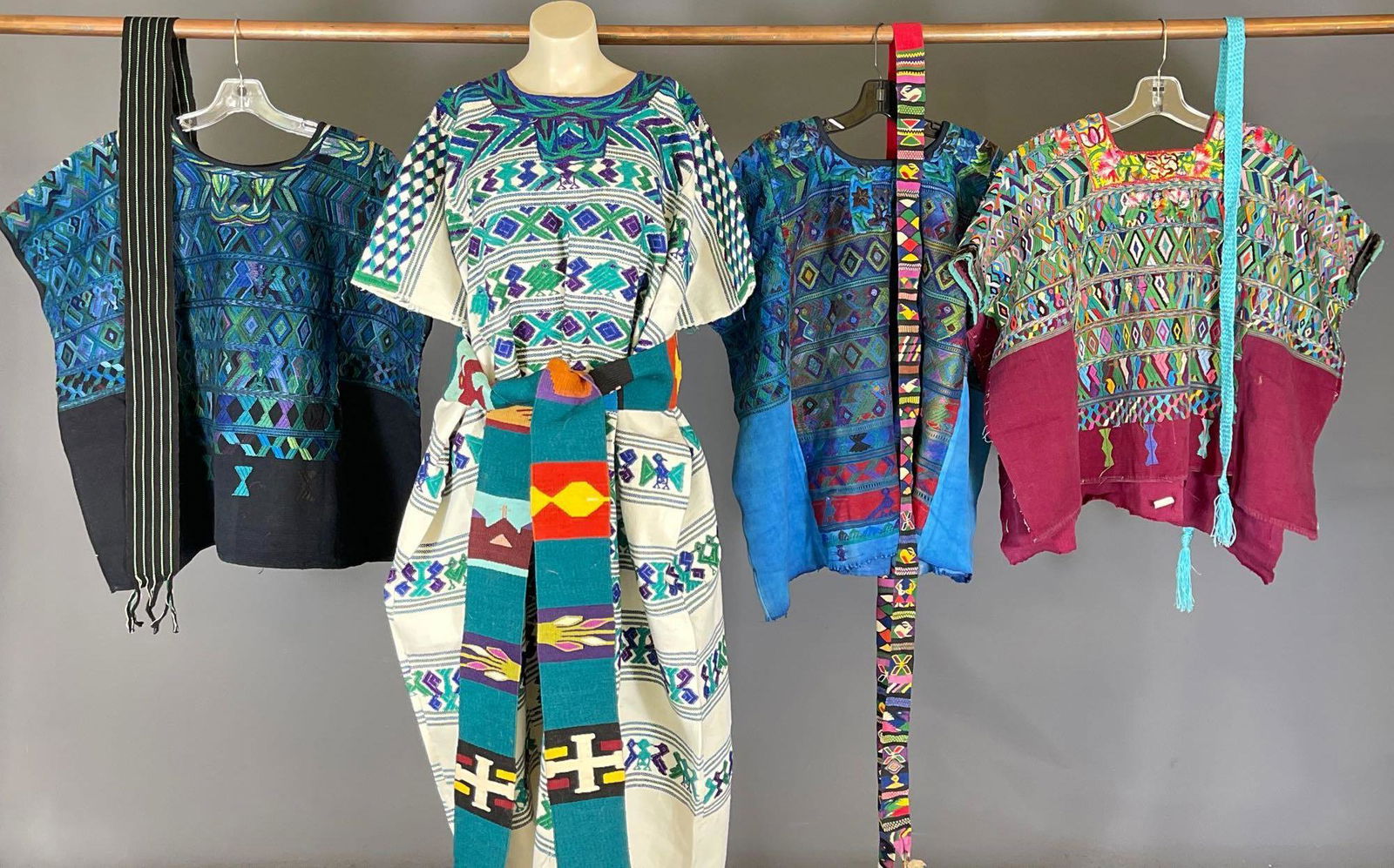 8 Vintage Colorful Guatemalan Mesoamerican Textiles (1 of 11)