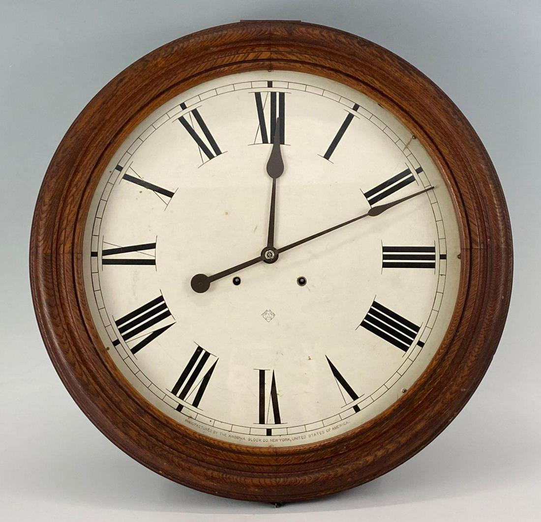 Vintage Oak Ansonia Wall Clock (1 of 11)