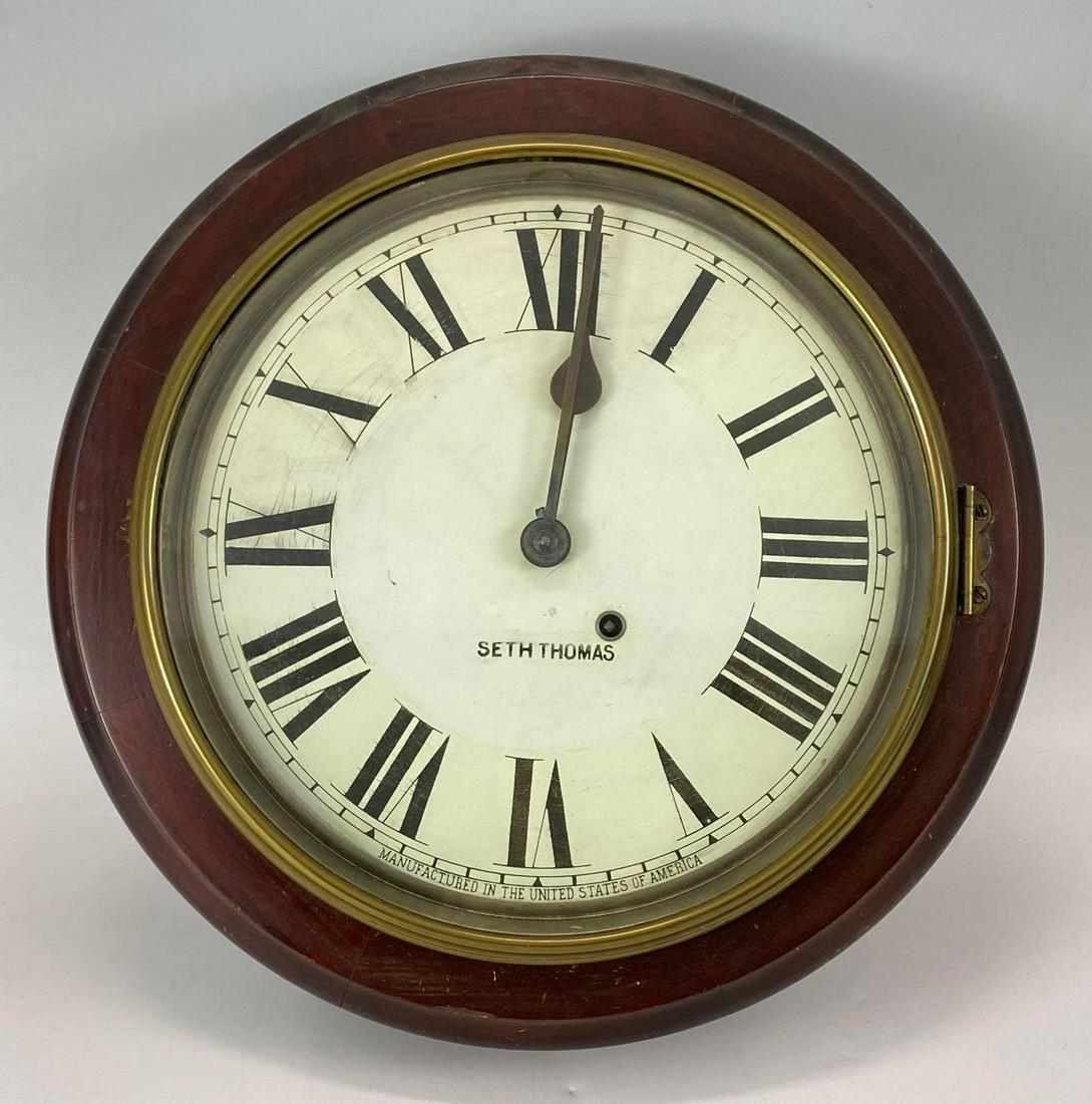 Vintage Mahogany Seth Thomas Wall Clock (1 of 9)