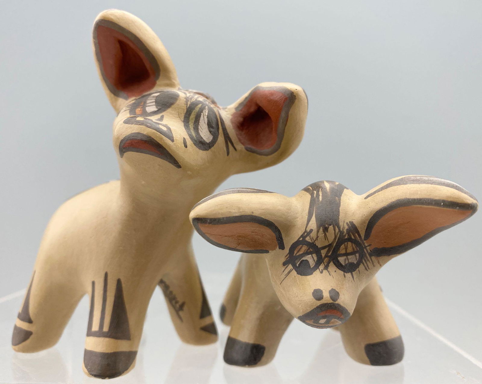Pair of Margaret and Luther Gutierrez Pottery Donkey (1 of 8)
