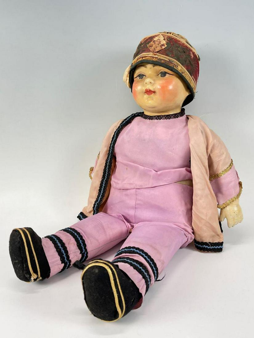Large Antique Doll with Antique Chinese Silk Hat and (1 of 13)