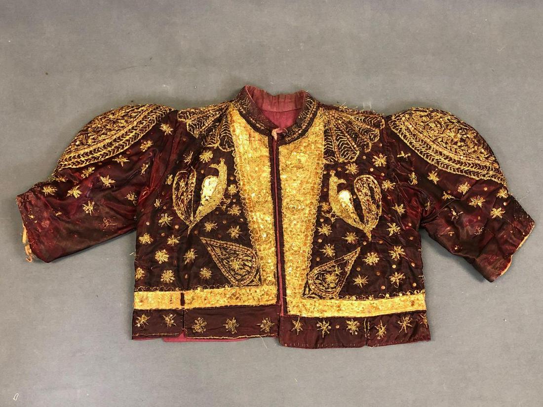Indian Velvet Beaded Embroidered Coat, 19th C (1 of 13)