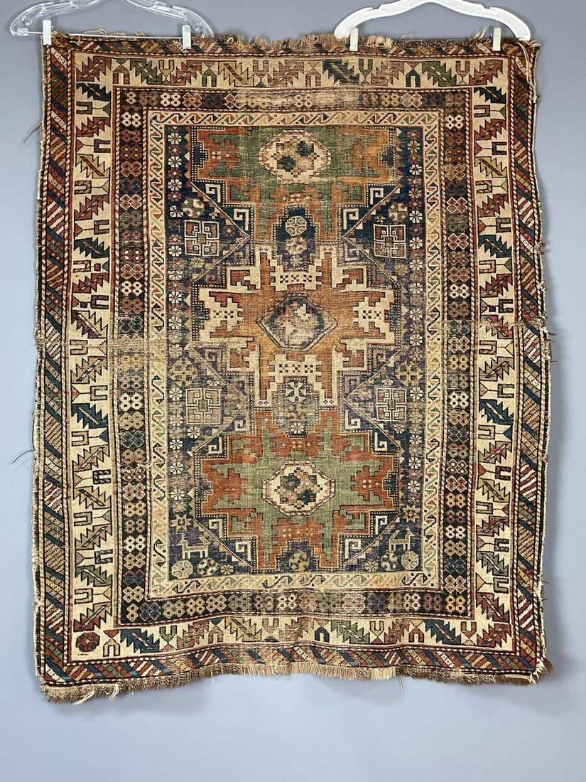 Vintage Afghan Balouch Rug in Colors of blue, orange, (1 of 16)