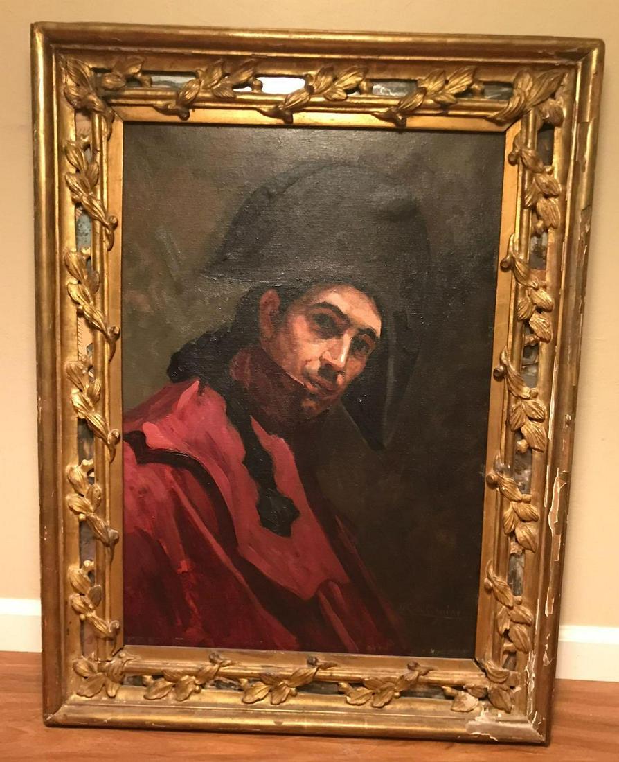 Spanish impressionist school portrait, oil on canvas (1 of 19)