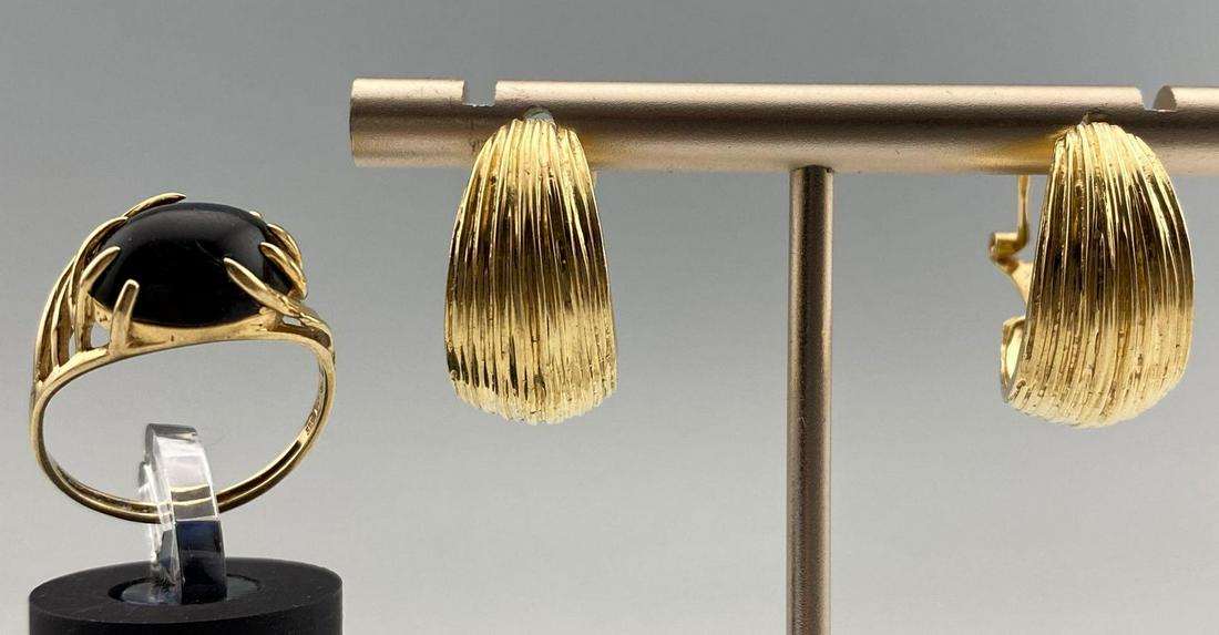 14k Earrings and Ring, 7.6g (1 of 12)