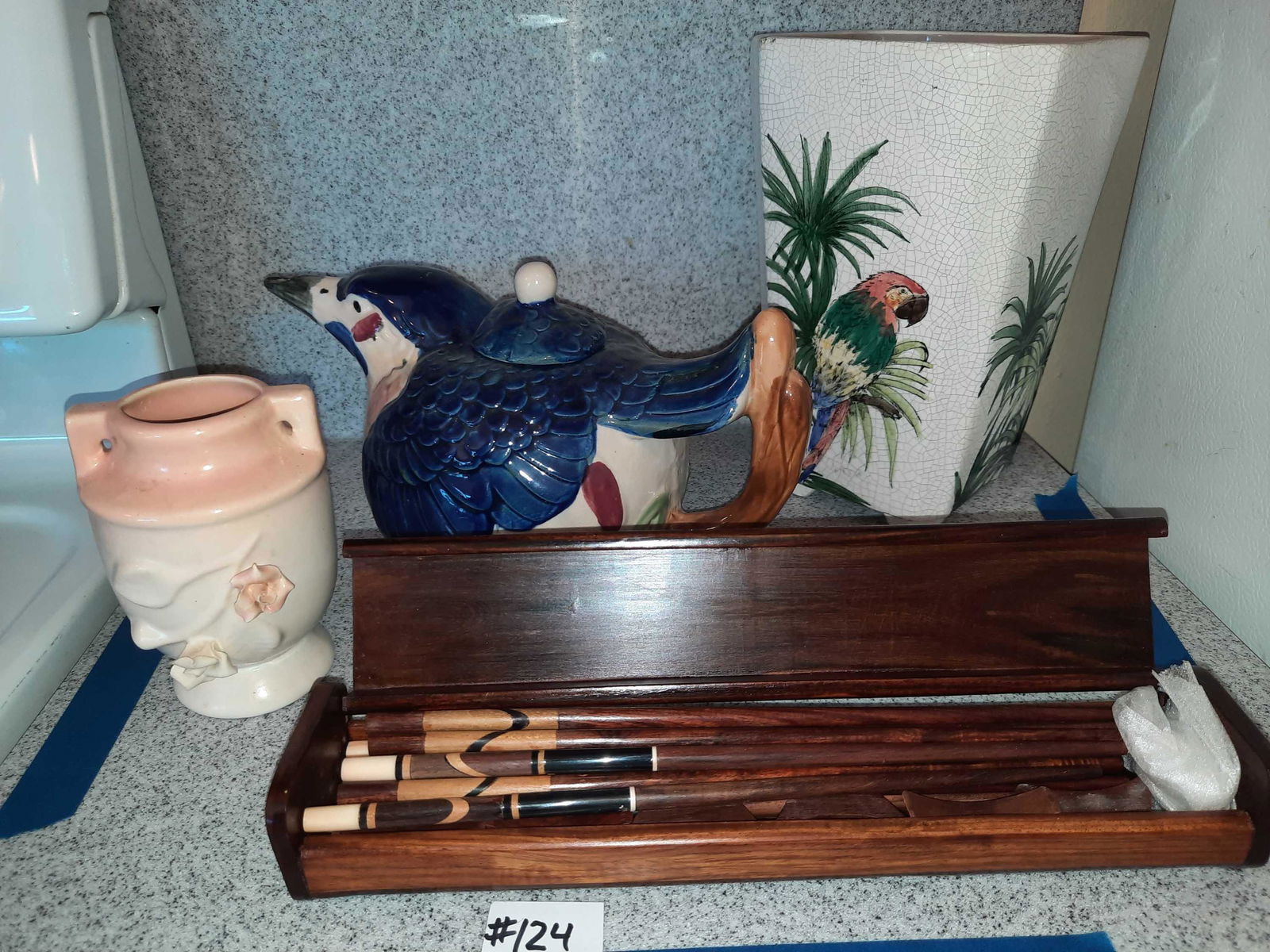 Vintage Kitchen Items Including Bird Teapot, Parrot (1 of 9)