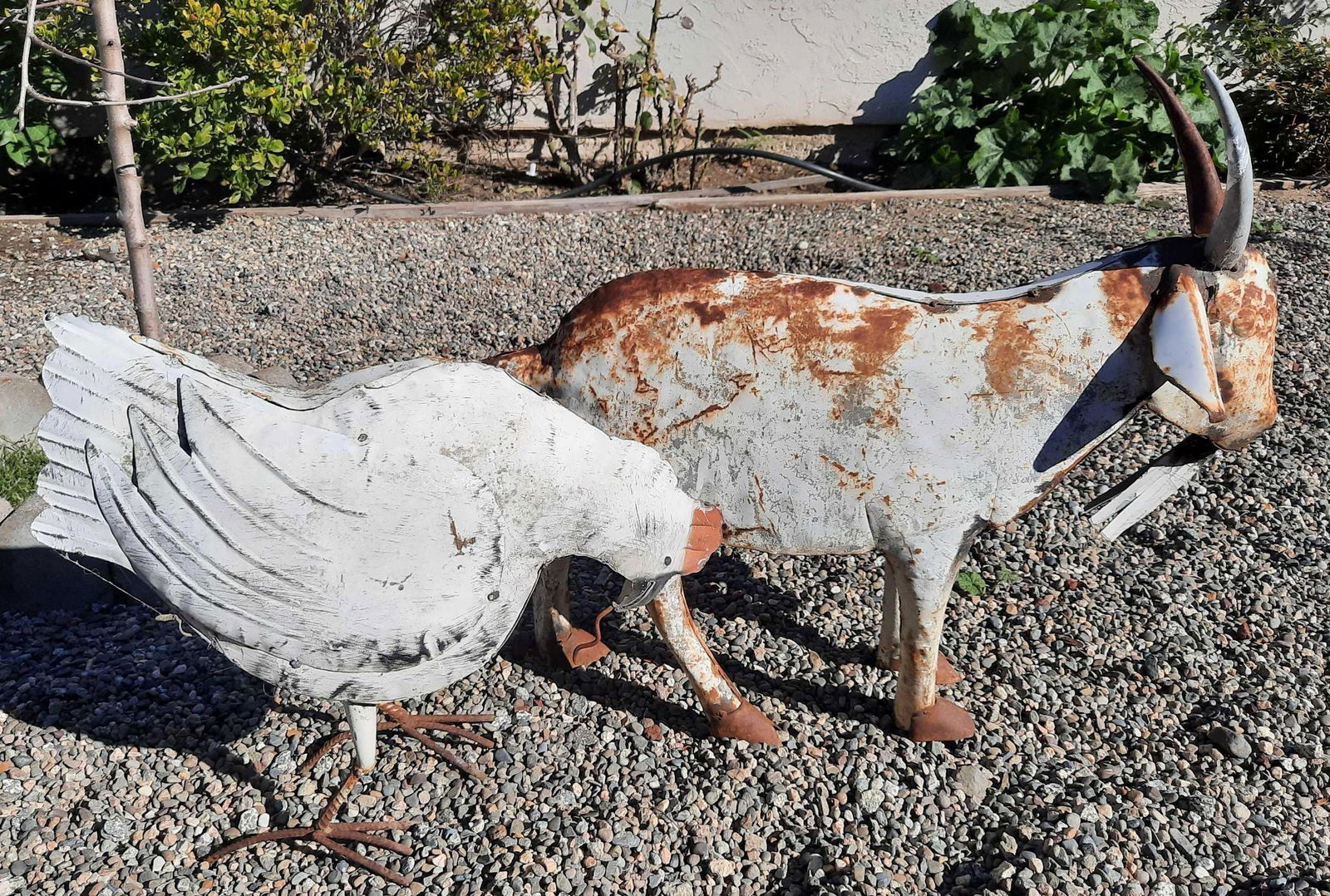 Metal Goat and Chicken Yard Art (1 of 3)