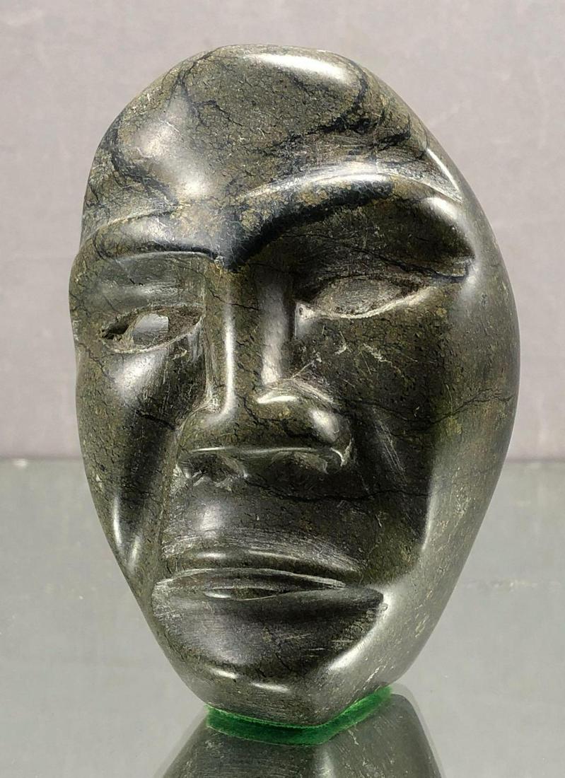 Hand Carved Alaskan Jade Face Sculpture (1 of 10)