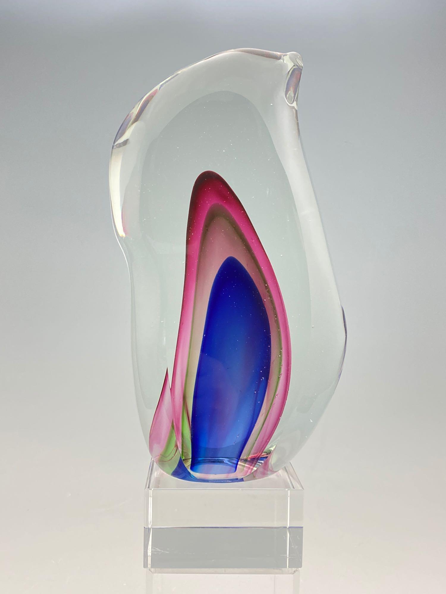 Vintage Murano Art Glass Modernist Penguin: Vintage Murano Art Glass Modernist Penguin, approximately 10.5 x 5 x 3.125 inches