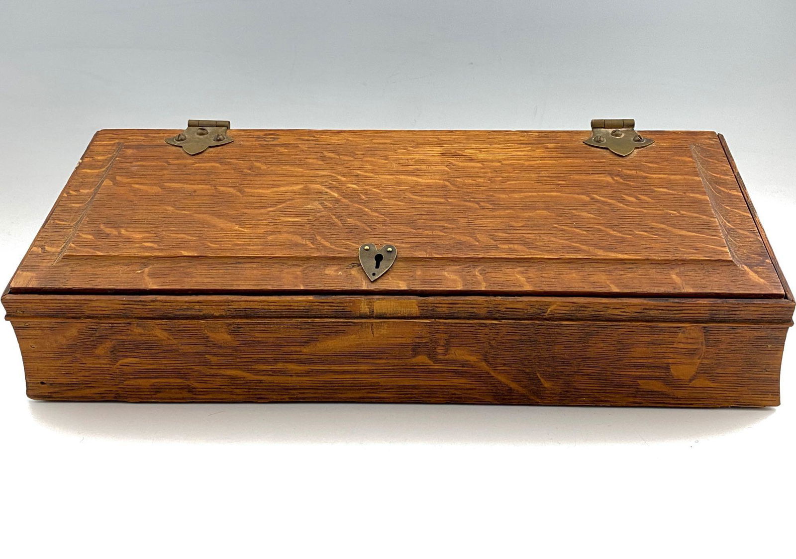 Antique American Love Letter Box In Quarter Sawn Oak (1 of 12)