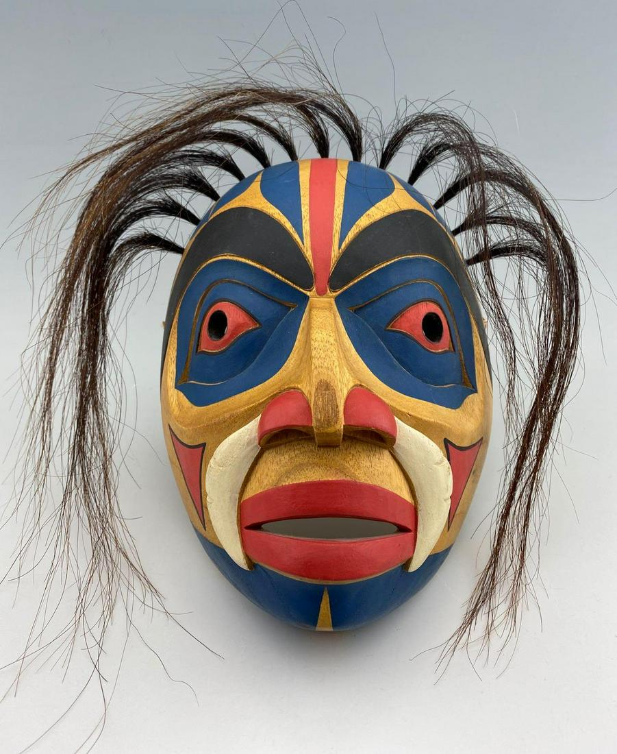 Vintage North West Coast Hand Carved Mask (1 of 6)