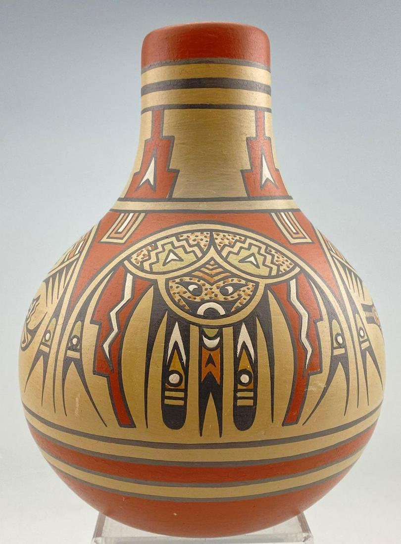 Margaret & Luther Gutierrez Polychrome Narrow Neck Pot (1 of 8)