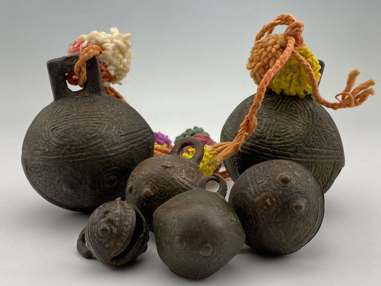 Lot Of Antique Or Ancient Bronze Bells, Probably Indian (1 of 12)