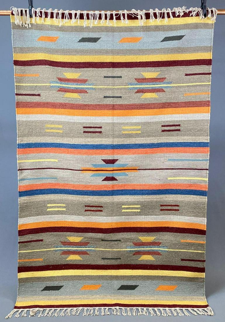 Handmade Wool Tribal Kilim In Colors Of Yellow, Orange, (1 of 11)