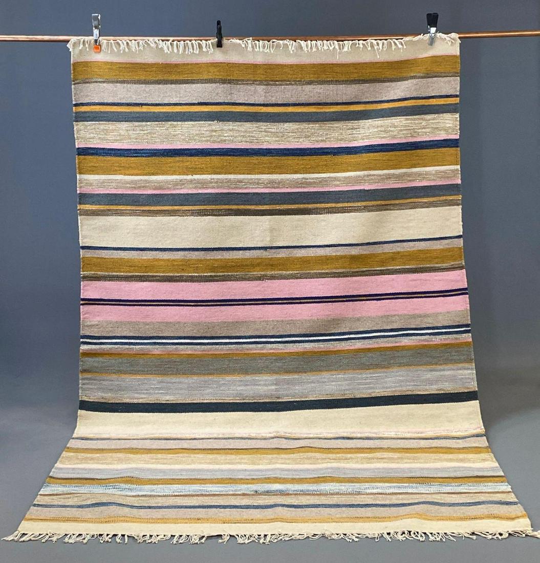 Handmade Wool Modernist Kilim, In Blues And Greys (1 of 12)