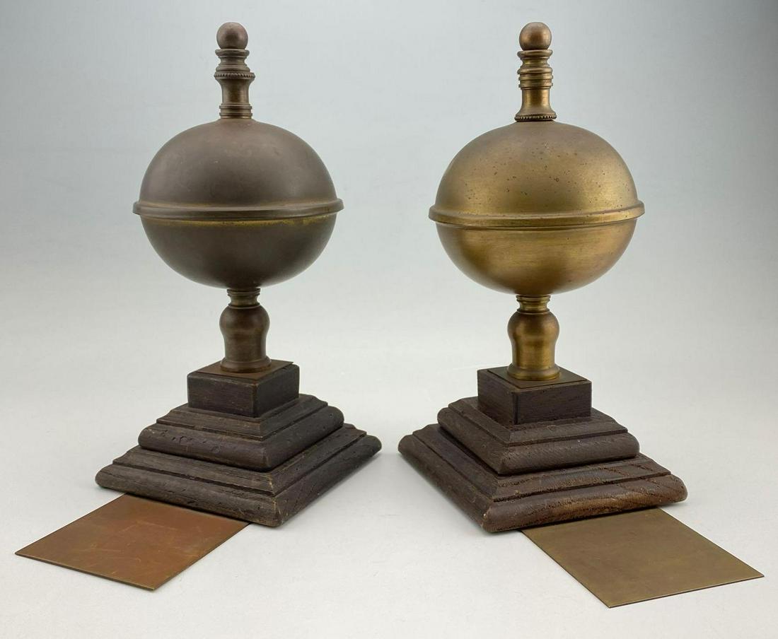 Antique Bookends Converted From Lighting Rod Balls (1 of 11)