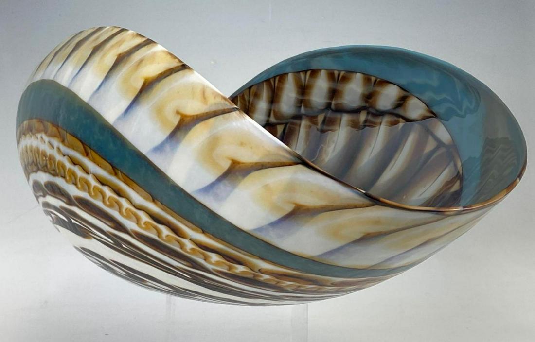 Yalos For Murano, Art Glass Centerpiece Seashell Bowl (1 of 14)
