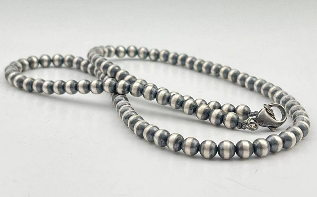 Navajo Sterling Silver Bead Pearls (1 of 4)