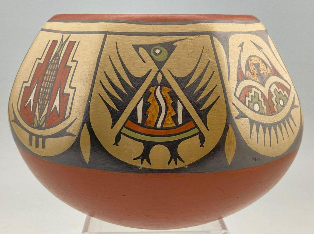Margaret & Luther Gutierrez Polychrome Octagonal Pot (1 of 5)