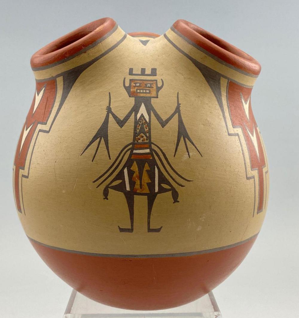 Unusual Margaret & Luther Gutierrez Polychrome 3-Spout (1 of 9)