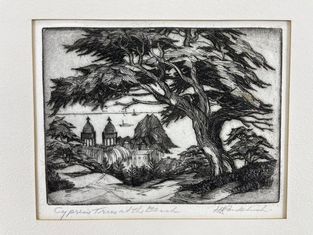 Harriet Roudebush, Cypress Trees At The Beach, (1 of 3)